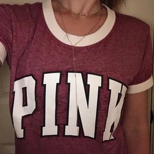 NWT — Victoria’s Secret PINK ringer tee — small